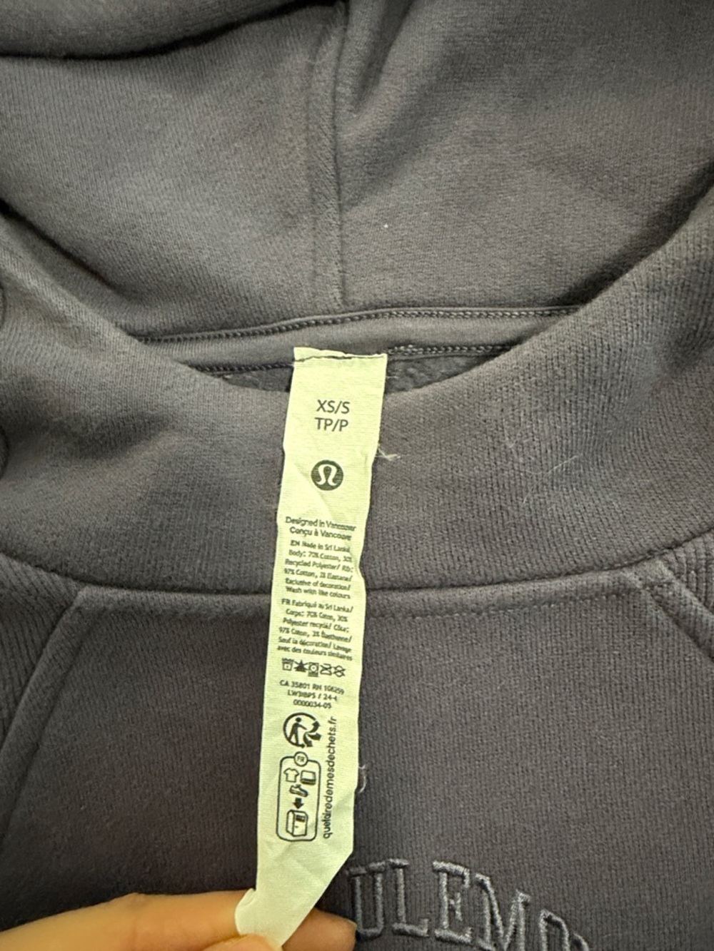lululemon athletica Oversized Scuba Hoodie Nightfall Graphic Embroidered Logo - Picture 3 of 4
